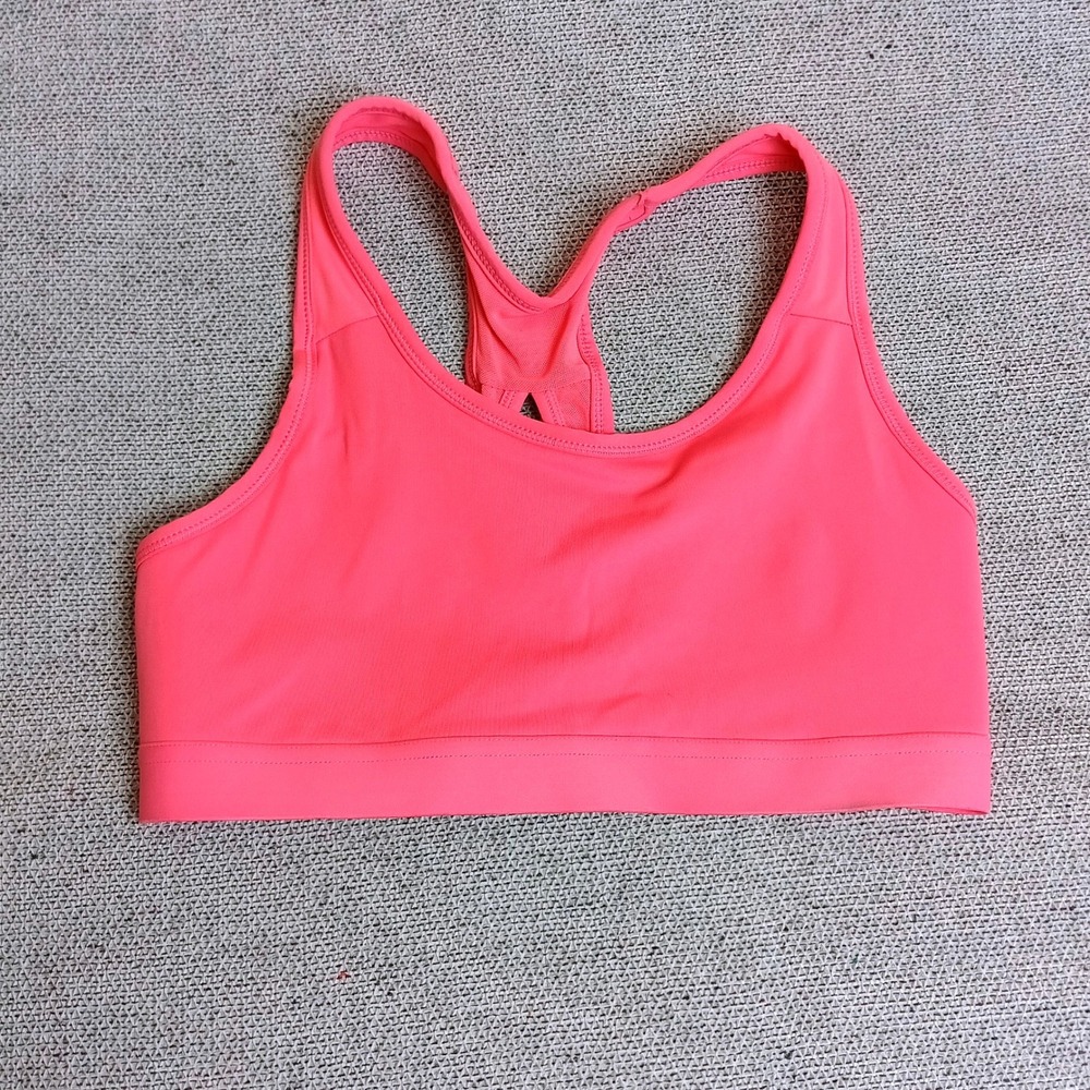 Athletic Works Sports Bra Womens XS Pink Excellent Adjustable Racerback Mesh